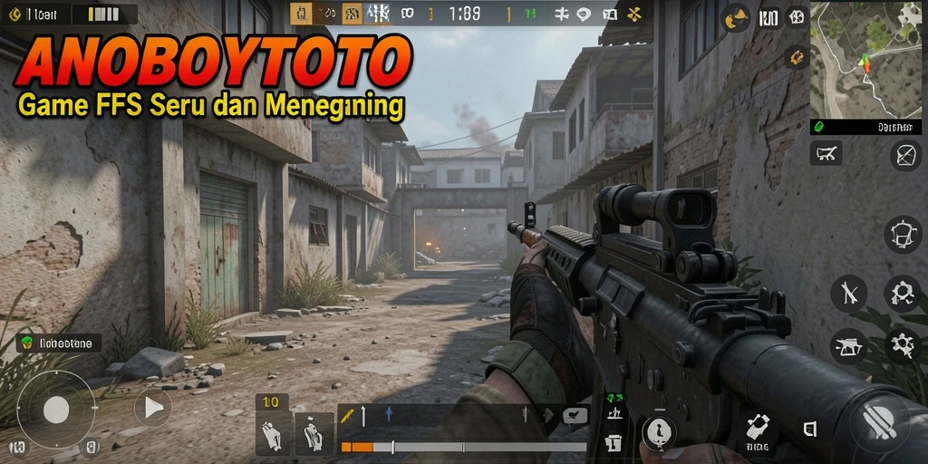 Tampilan gameplay ANOBOYTOTO dengan aksi tembak-menembak yang seru.