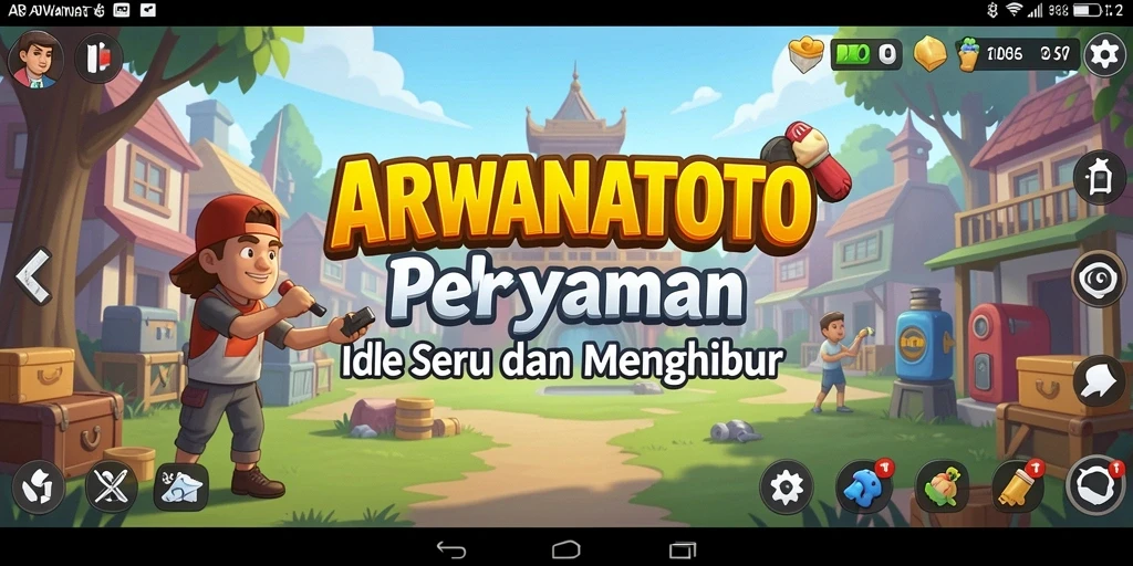 Screenshot ARWANATOTO menampilkan gameplay Idle yang menarik dan menghibur.