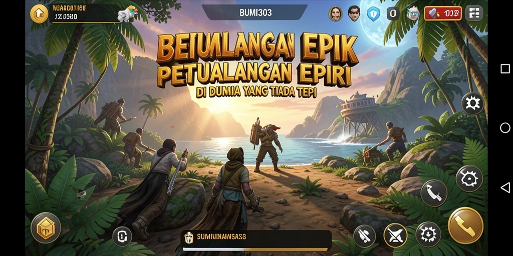 Tampilan gameplay BUMI303 menunjukkan petualangan yang mendebarkan dan lingkungan yang indah.
