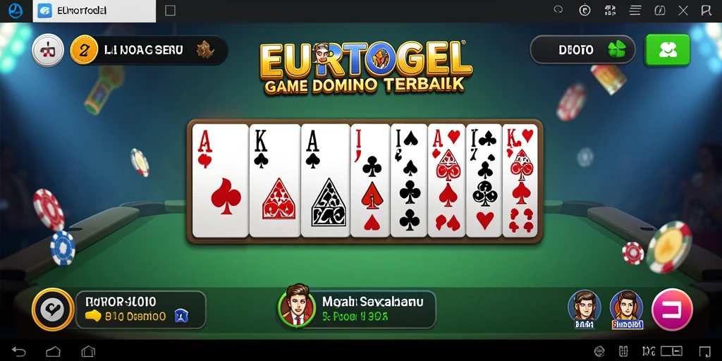 Tampilan gameplay seru dari <strong>EUROTOGEL</strong> saat bermain domino.