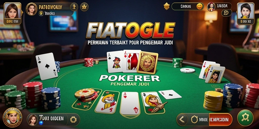 Tampilan permainan poker yang menarik dan interaktif dalam FIATOGEL.