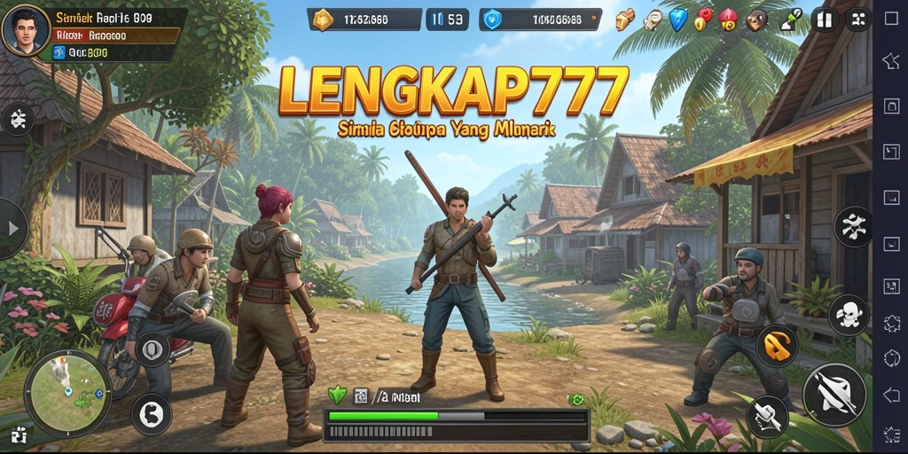 Tampilan gameplay LENGKAP777 dengan interaksi karakter yang menarik.