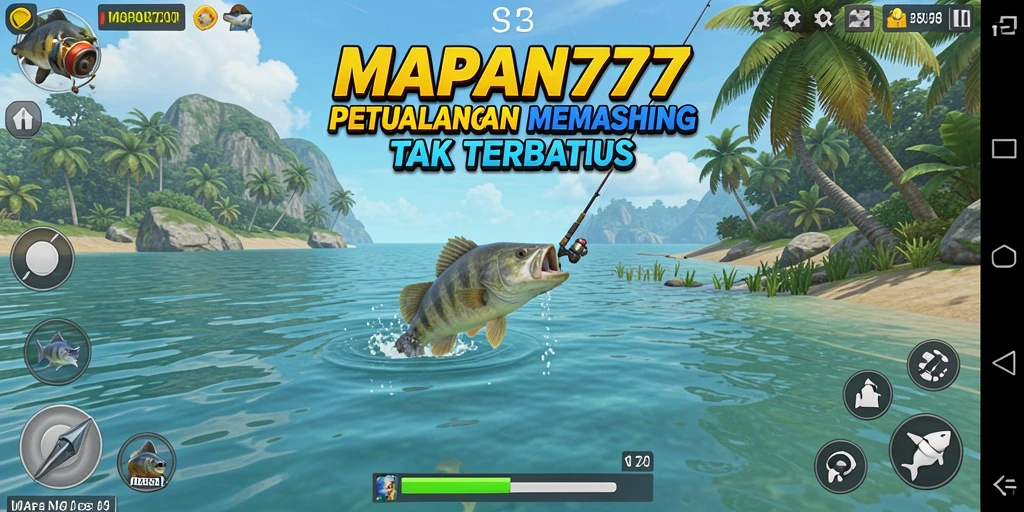 Tampilan gameplay <strong>MAPAN777</strong> dengan aksi memancing yang mendebarkan.