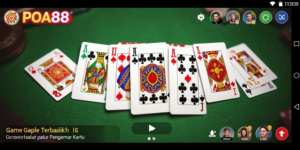 Tampilan gameplay Gaple yang seru dan interaktif di POA88.